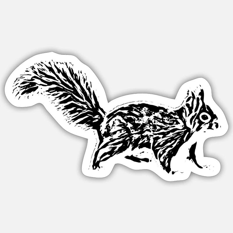 squirrel - Sticker size S (10 x 10 cm) - white matte
