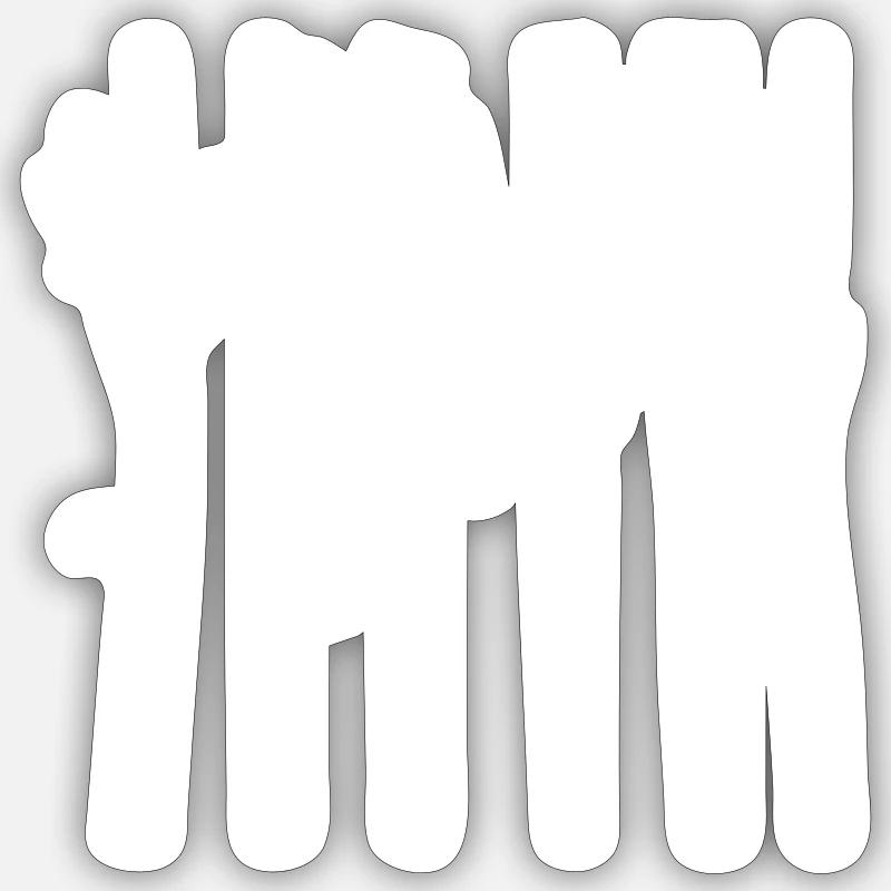 trees - Sticker size S (10 x 10 cm) - white matte
