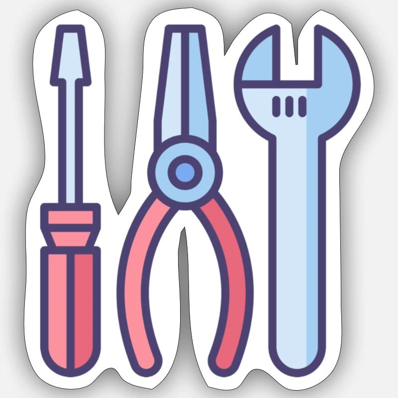Tool - Sticker size S (10 x 10 cm) - white matte