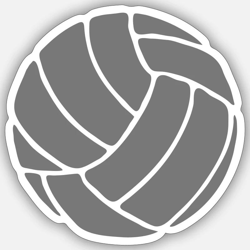 solid color volleyball Sticker size S (10 x 10 cm)