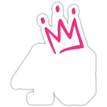 40 - Sticker taille S (10 x 10 cm) - blanc mat - Devant