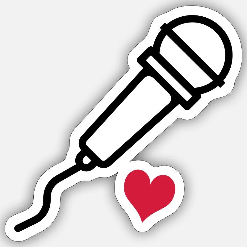 Chanter - Sticker taille S (10 x 10 cm) - blanc mat