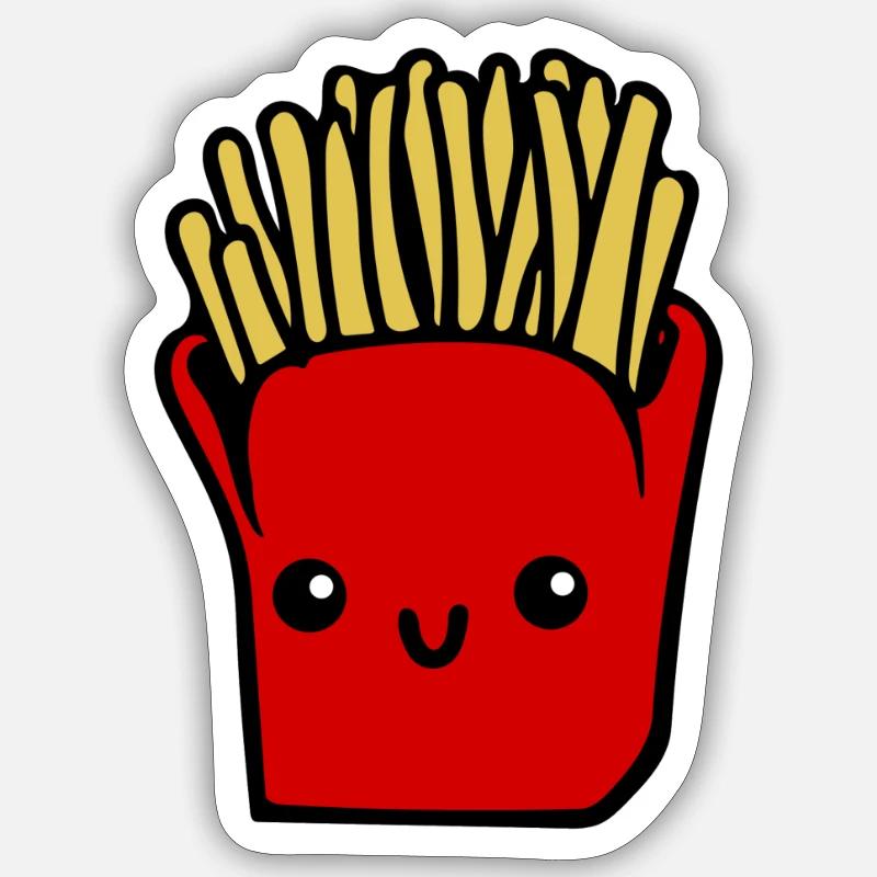 Frite - Sticker size S (10 x 10 cm) - white matte