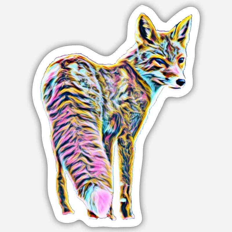 Fox - Sticker size S (10 x 10 cm) - white matte