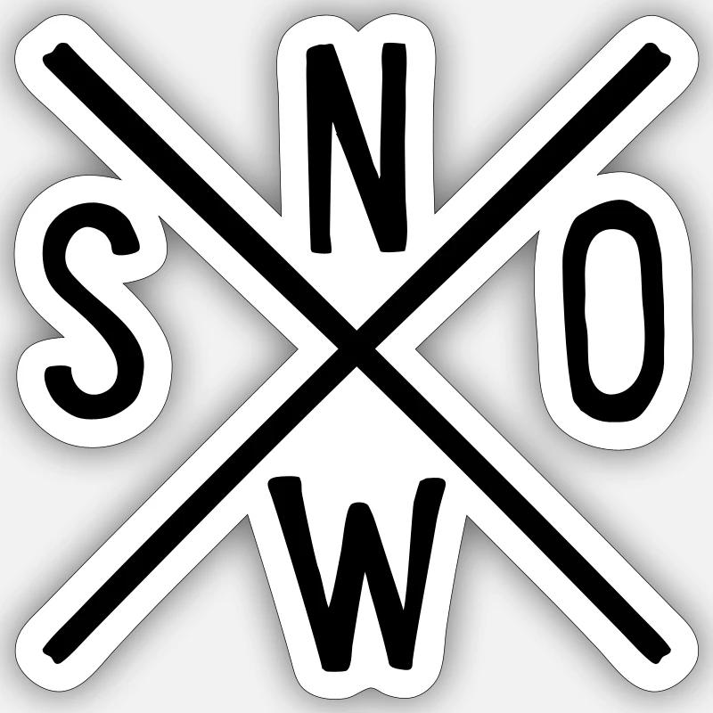 snow - Sticker size S (10 x 10 cm) - white matte