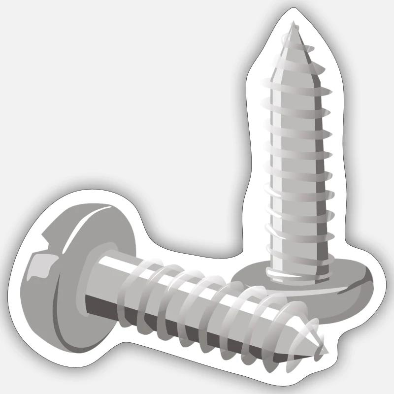 Vis - Sticker taille S (10 x 10 cm) - blanc mat