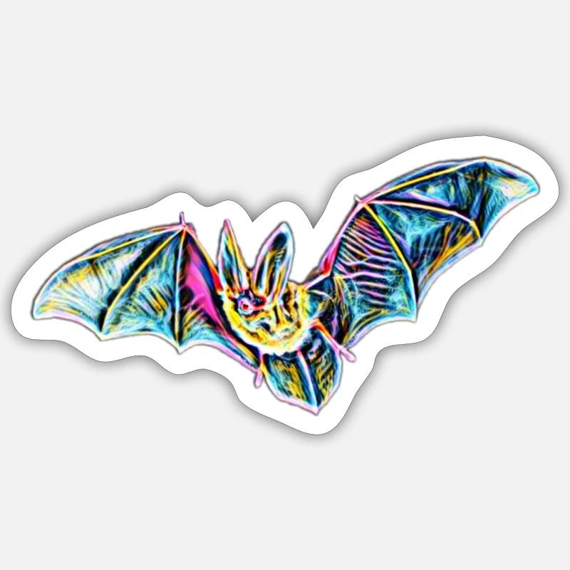 bat - Sticker size S (10 x 10 cm) - white matte