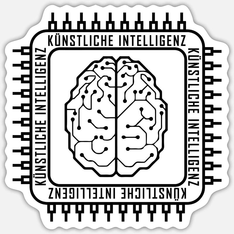 Brain Board Artificial Intelligence Sticker size S (10 x 10 cm)