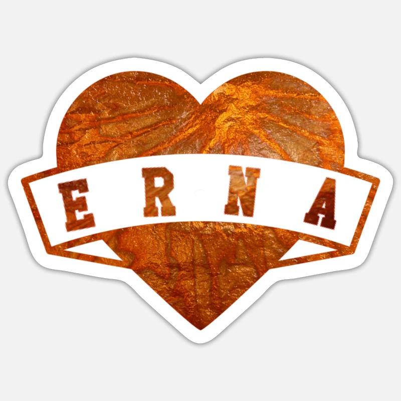 Erna - Sticker taille S (10 x 10 cm) - blanc mat
