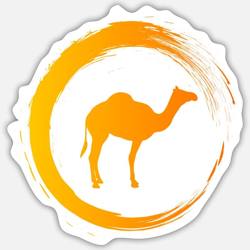 camel - Sticker size S (10 x 10 cm) - white matte