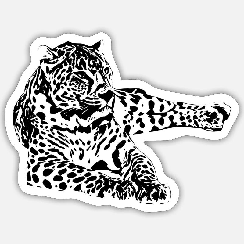 leopard Sticker size S (10 x 10 cm)