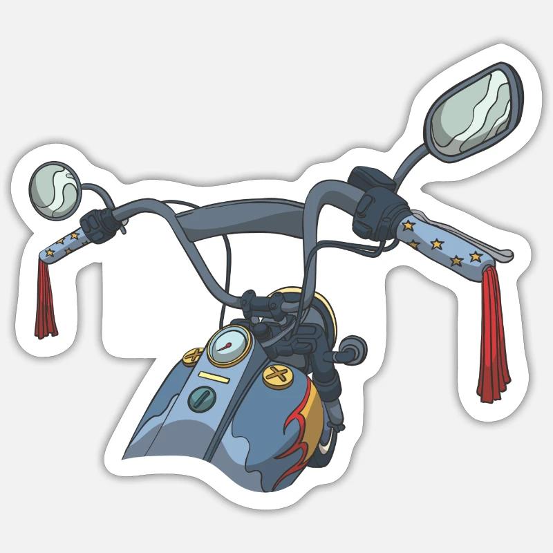 Motorcycle handlebar Sticker size S (10 x 10 cm)