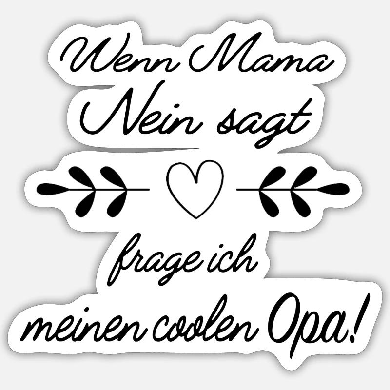 Lustige Opa Geschenkidee - Sticker Größe S (10 x 10 cm) - Mattweiß