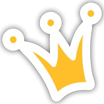 Crown Crown Princess Crown Princess Prince - Sticker size S (10 x 10 cm) - white matte - Front