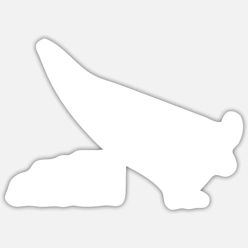 Evolution Katamaran - Sticker Größe S (10 x 10 cm) - Mattweiß