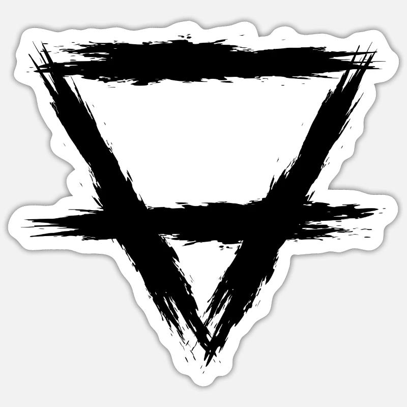 Element Symbol Erde - Sticker Größe S (10 x 10 cm) - Mattweiß