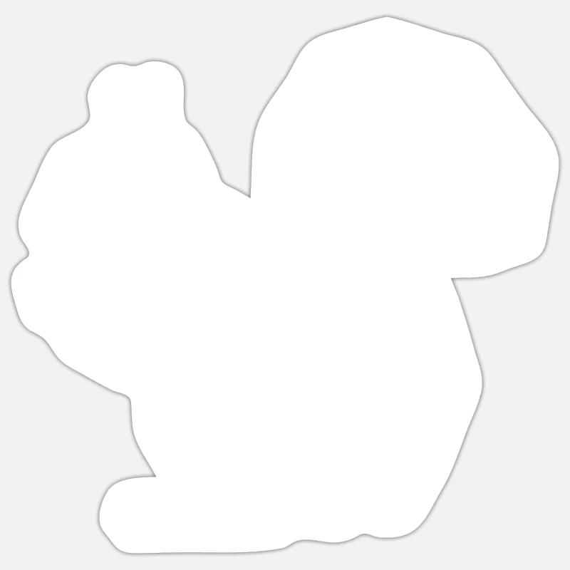 squirrel - Sticker size S (10 x 10 cm) - white matte