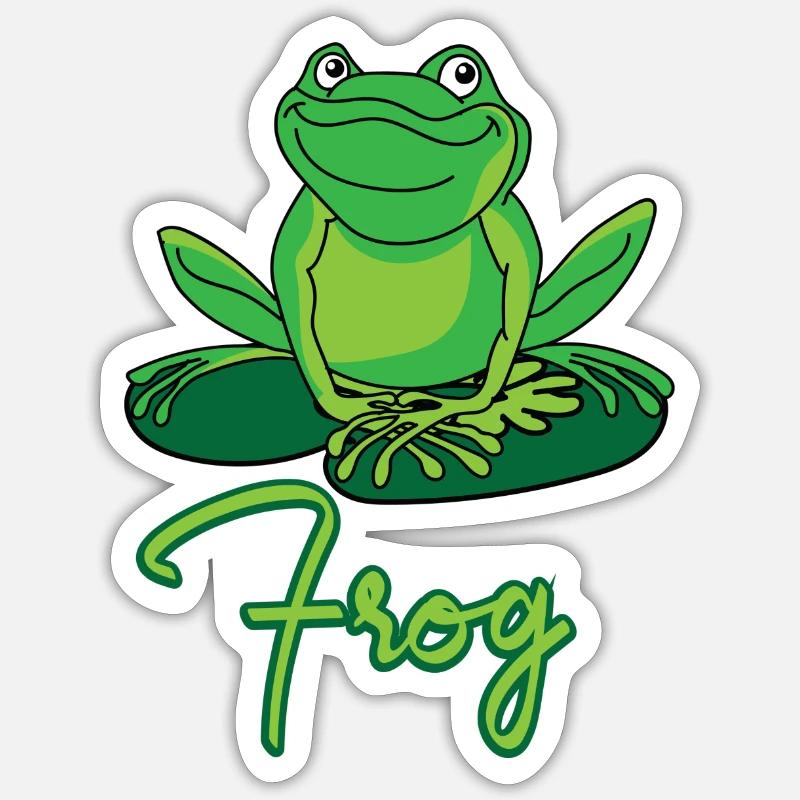 Grenouille feuillue - Sticker taille S (10 x 10 cm) - blanc mat