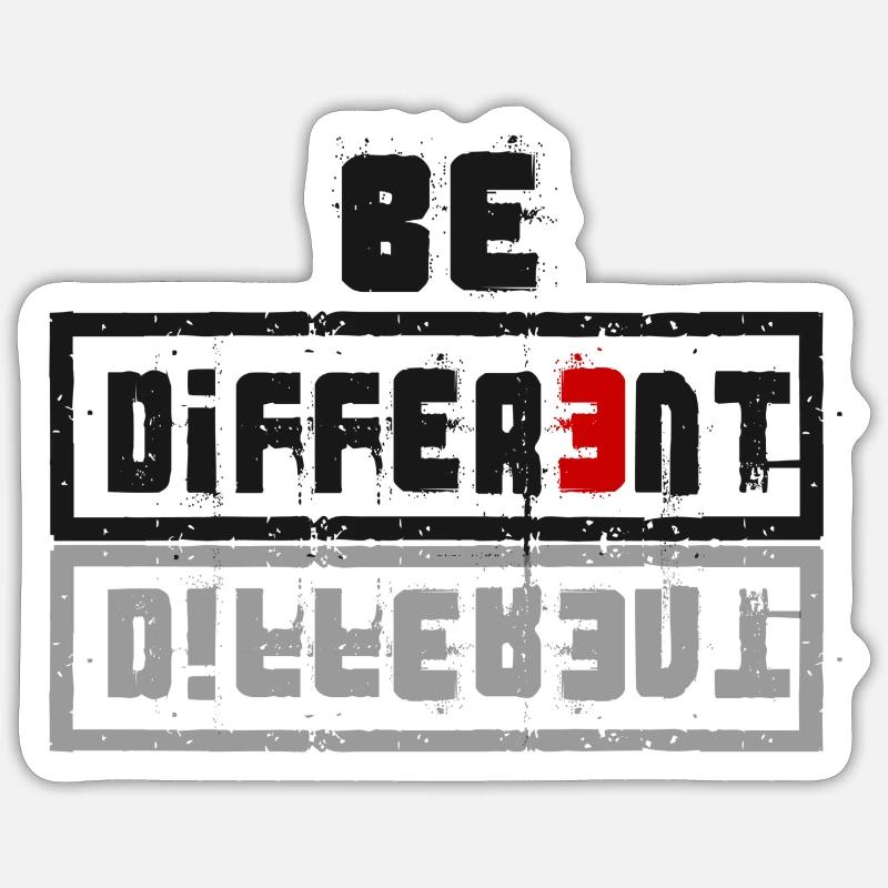Be Different - Sticker size S (10 x 10 cm) - white matte