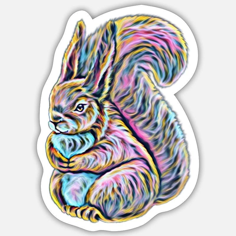 squirrel Sticker size S (10 x 10 cm)