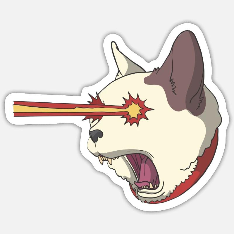 Kathode Katze Kater Laser Sticker Größe S (10 x 10 cm)