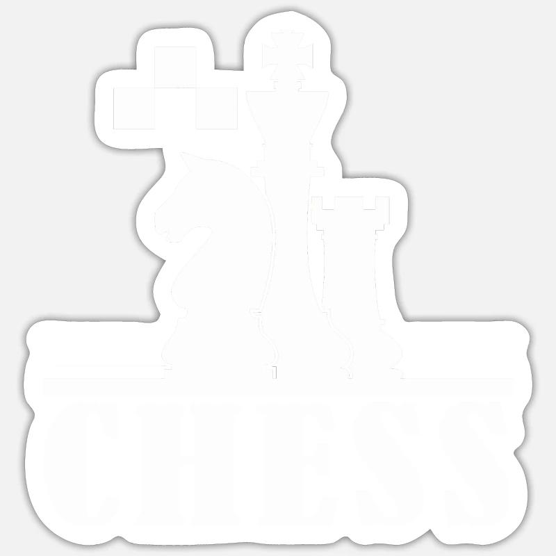 Chess - Sticker Größe S (10 x 10 cm) - Mattweiß