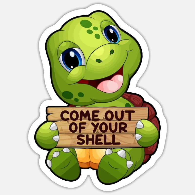 Turtle Turtle Gift Idea Turtles Sea - Sticker size S (10 x 10 cm) - white matte