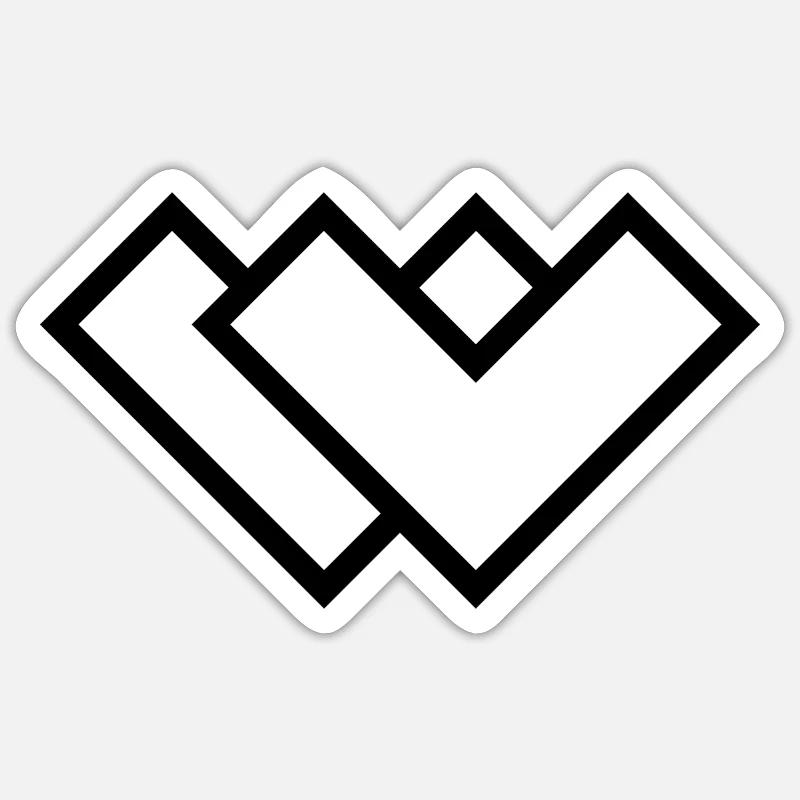 Logo W - Sticker taille S (10 x 10 cm) - blanc mat