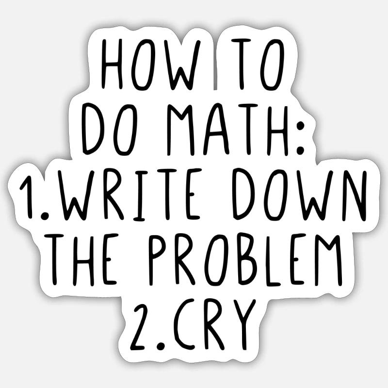 How to do math: Sticker size S (10 x 10 cm)