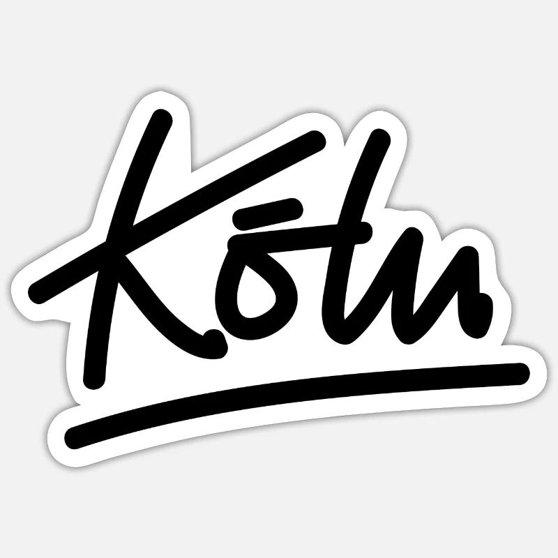 Cologne - écriture - Sticker taille S (10 x 10 cm) - blanc mat