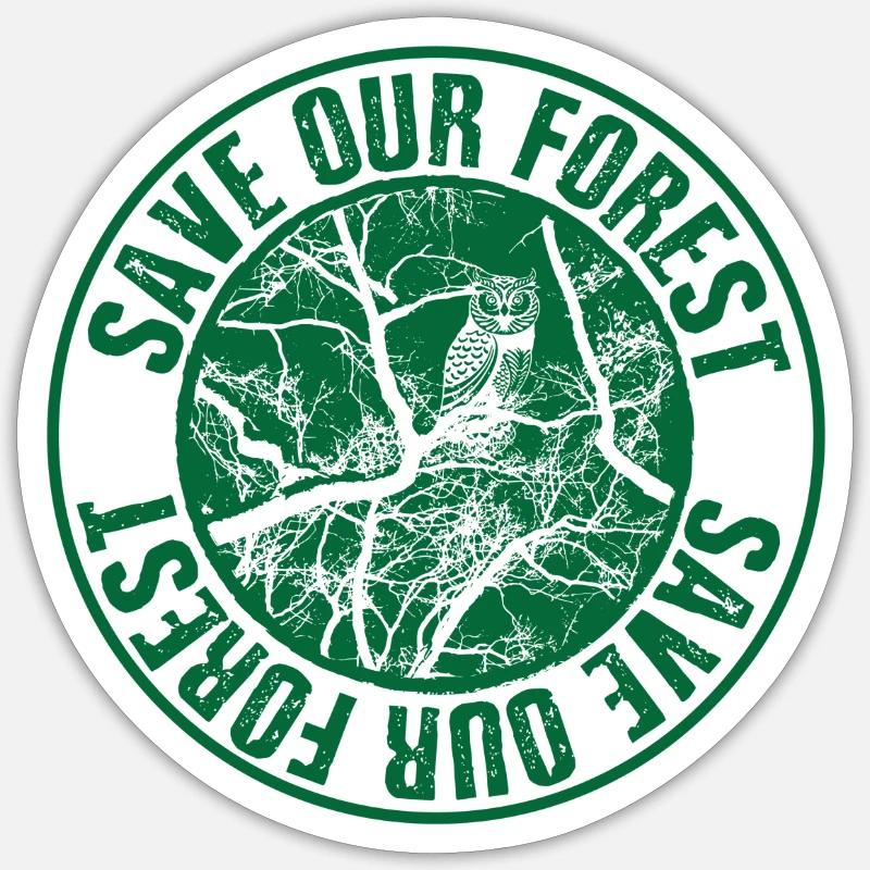 Save Forest - Sticker size S (10 x 10 cm) - white matte