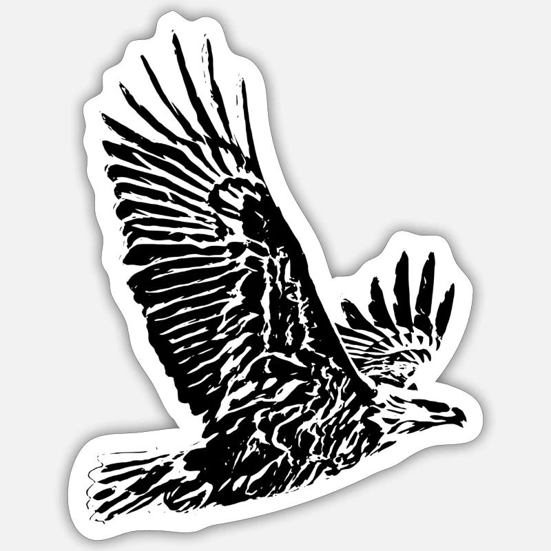 Eagle - Sticker size S (10 x 10 cm) - white matte