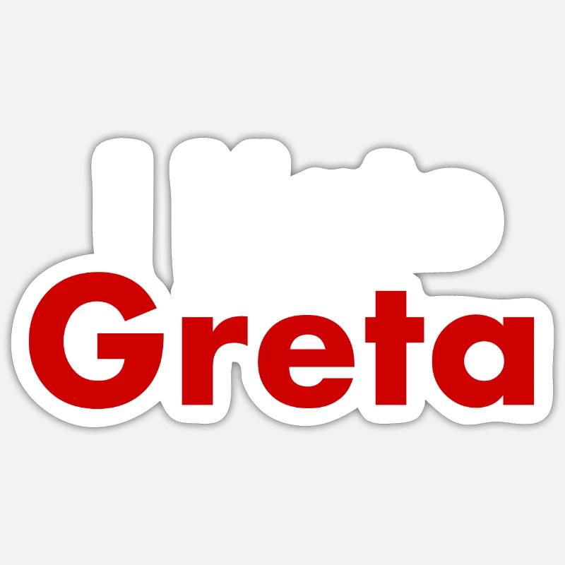 Hate Greta - Sticker size S (10 x 10 cm) - white matte