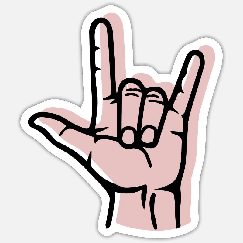 Offset à la main en métal - Sticker taille S (10 x 10 cm) - blanc mat