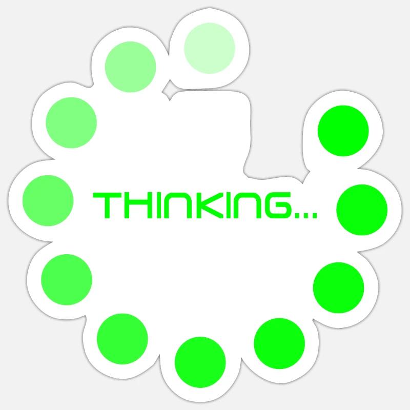 Thinking Charging Indicator Loading Bar Sticker size S (10 x 10 cm)