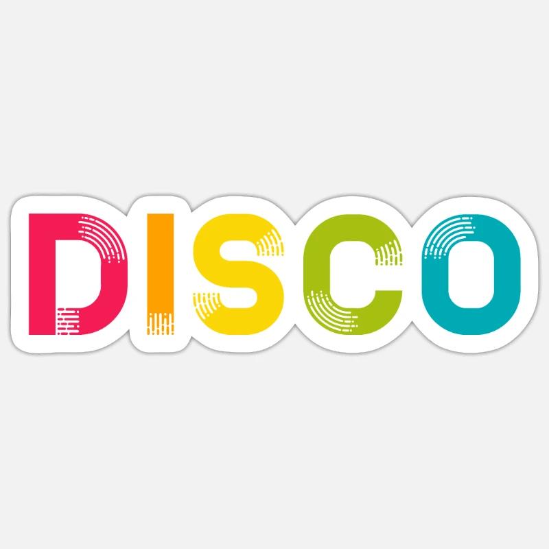 DISCO - Sticker taille S (10 x 10 cm) - blanc mat