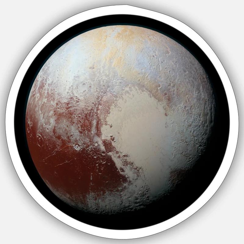 Pluto - Sticker size S (10 x 10 cm) - white matte