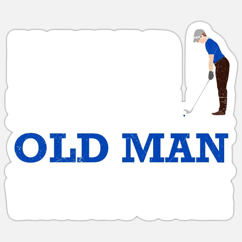Golf Never underestimate an old man with a putter Sticker size S (10 x 10 cm)