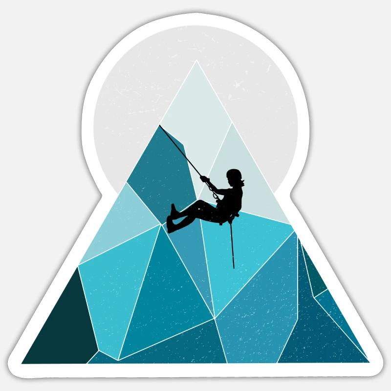 Klettern - Sticker Größe S (10 x 10 cm) - Mattweiß