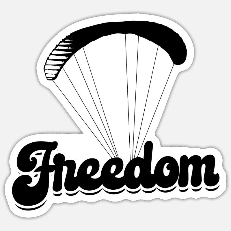 Paragleiten | Paragliding Gleitschirm Geschenkidee - Sticker Größe S (10 x 10 cm) - Mattweiß
