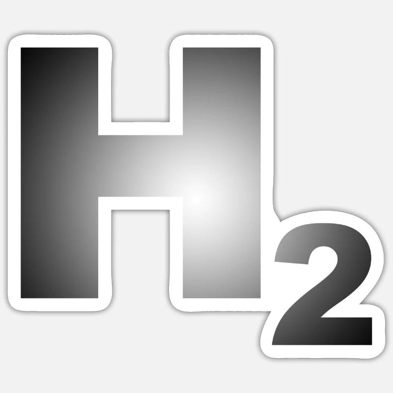 Hydrogen - H2 mobility - Sticker size S (10 x 10 cm) - white matte