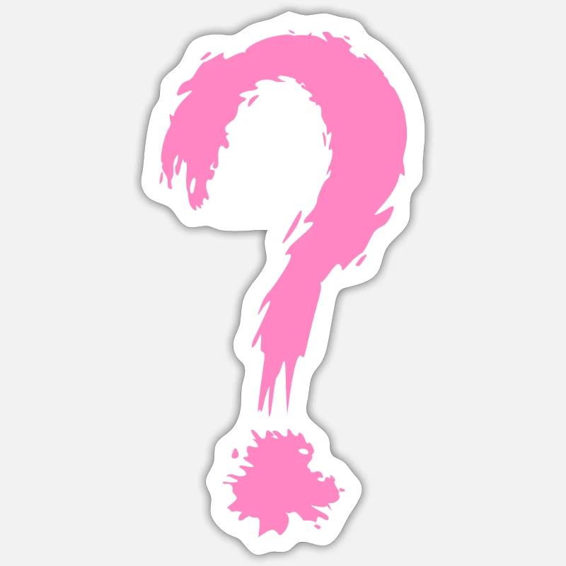 Fragezeichen - Sticker Größe S (10 x 10 cm) - Mattweiß