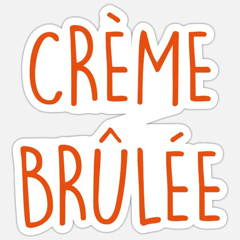 CRÈME BRULEE Pudding Sticker size S (10 x 10 cm)