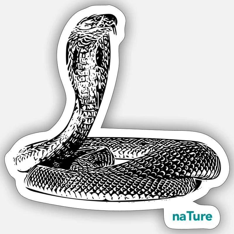 Cobra - Sticker size S (10 x 10 cm) - white matte