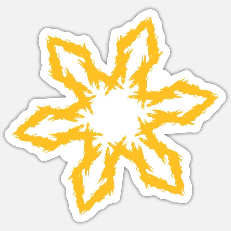 throwing star - Sticker size S (10 x 10 cm) - white matte