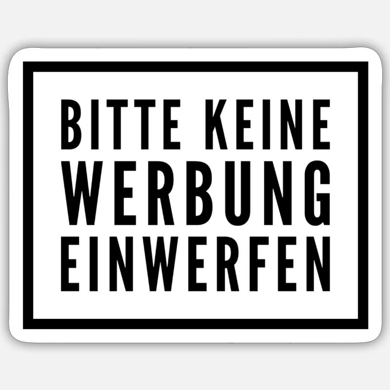 Werbeverbot Sticker Größe S (10 x 10 cm)