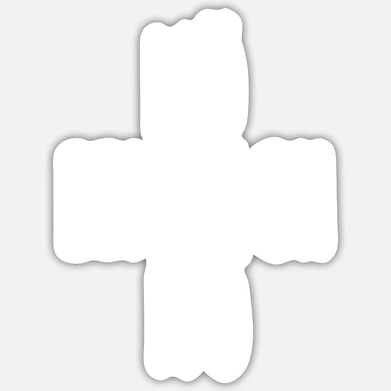 Nö einfach nö - Sticker Größe S (10 x 10 cm) - Mattweiß