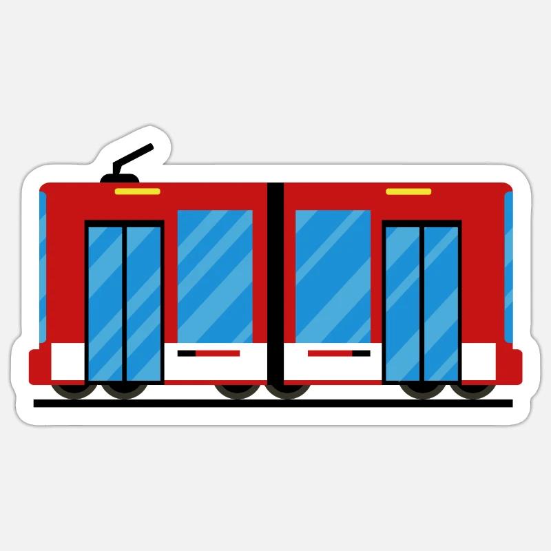 Tram tram train Sticker taille S (10 x 10 cm)