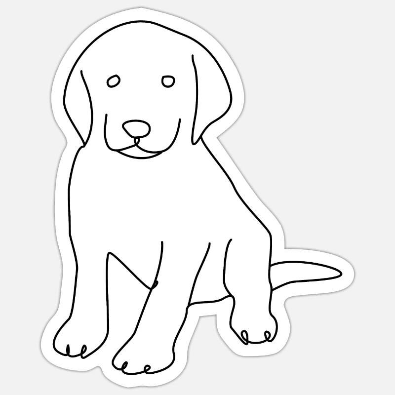 Labrador - Sticker size S (10 x 10 cm) - white matte