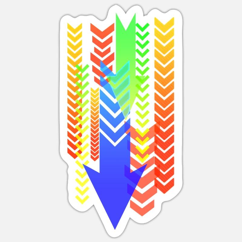 Flèches - Sticker taille S (10 x 10 cm) - blanc mat